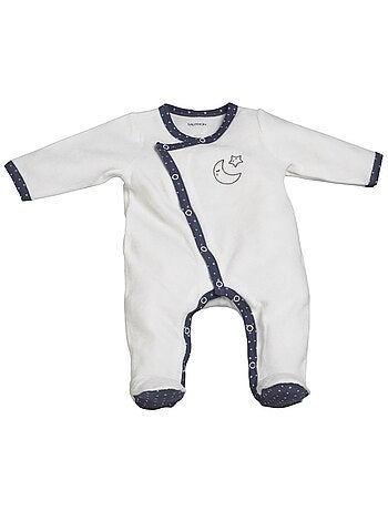 Pyjama bébé à manches longues en velours - SAUTHON