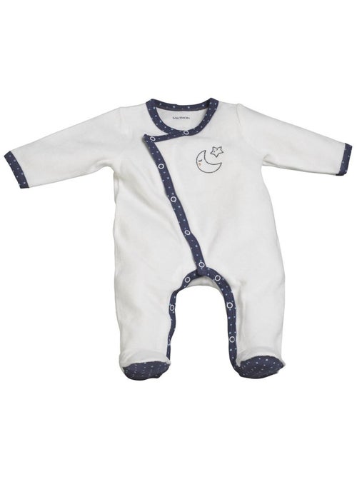 Pyjama bébé à manches longues en velours - SAUTHON - Kiabi