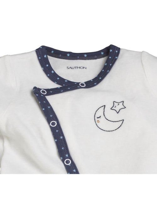 Pyjama bébé à manches longues en velours - SAUTHON - Kiabi