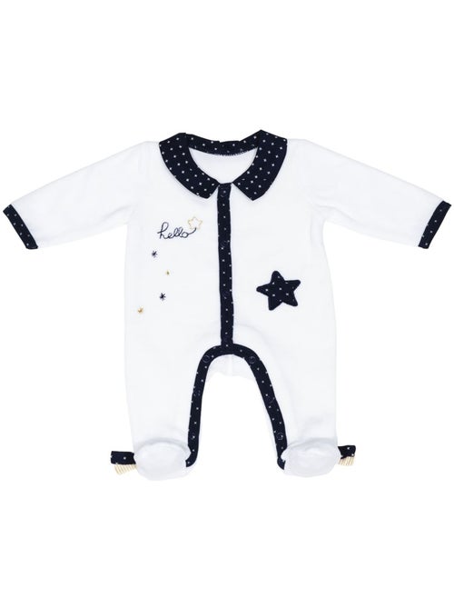 Pyjama bébé à manches longues en velours - SAUTHON - Kiabi