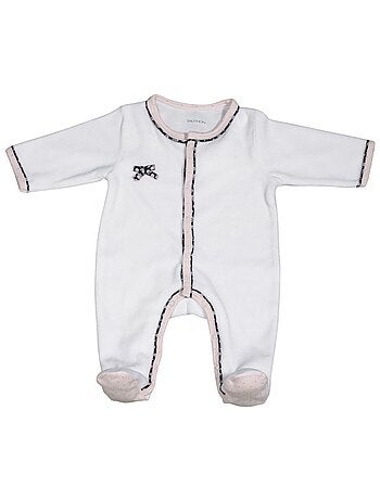 Pyjama bébé à manches longues en velours - SAUTHON