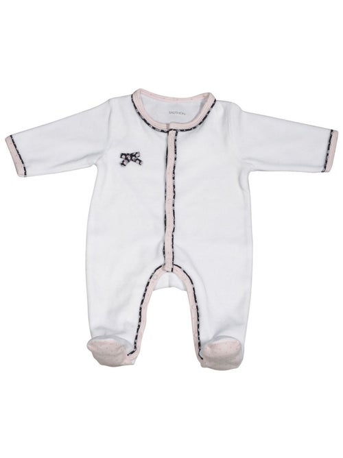 Pyjama bébé à manches longues en velours - SAUTHON - Kiabi