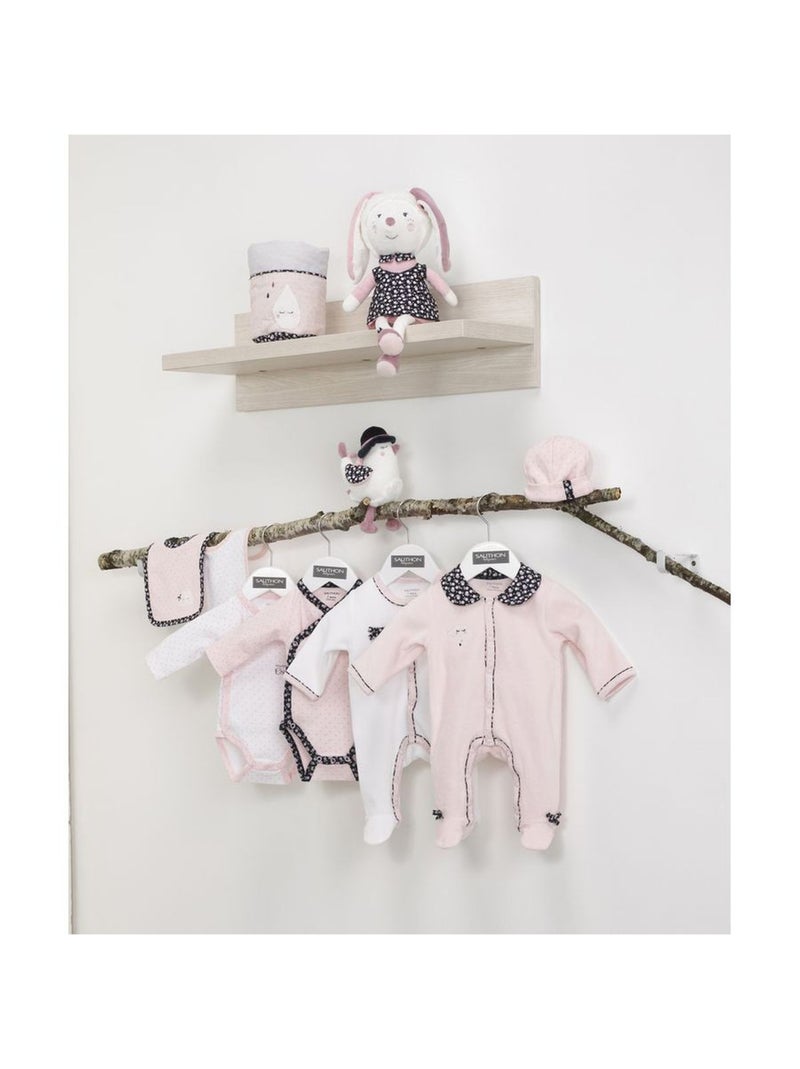 Pyjama bébé à manches longues en velours - SAUTHON Blanc - Kiabi