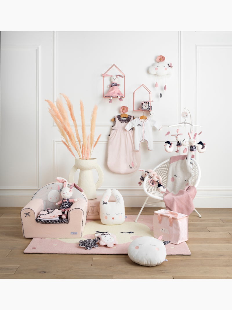 Pyjama bébé à manches longues en velours - SAUTHON Blanc - Kiabi