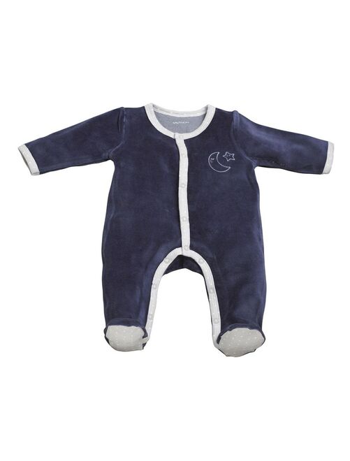 Pyjama bébé à manches longues en velours - SAUTHON - Kiabi