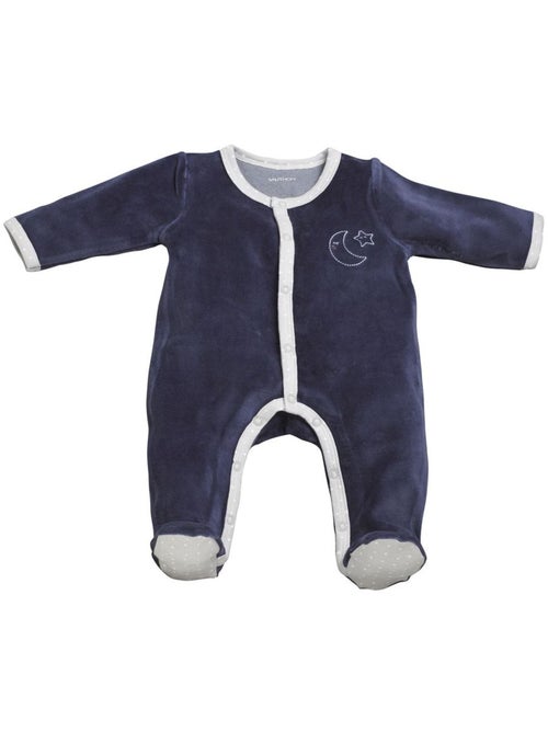 Pyjama bébé à manches longues en velours - SAUTHON - Kiabi