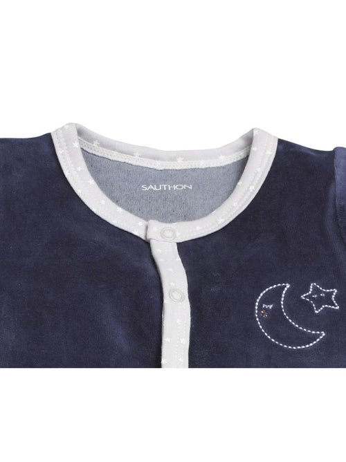 Pyjama bébé à manches longues en velours - SAUTHON - Kiabi