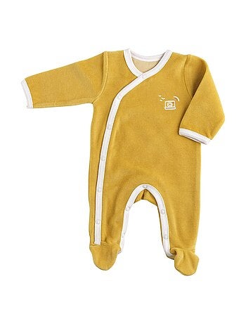 Pyjama bébé à manches longues en velours - SAUTHON