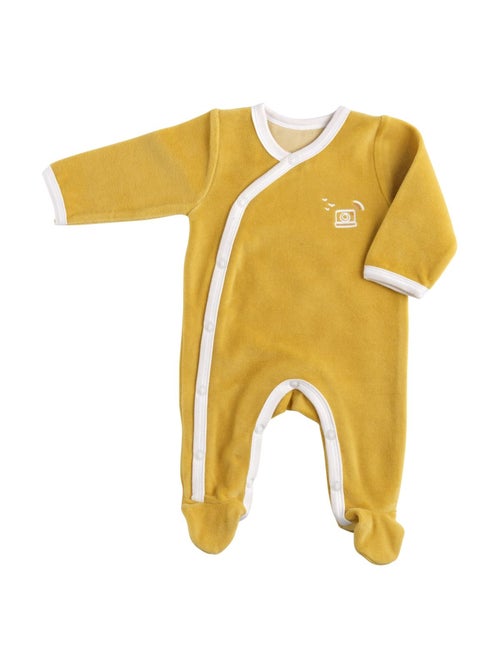 Pyjama bébé à manches longues en velours - SAUTHON - Kiabi