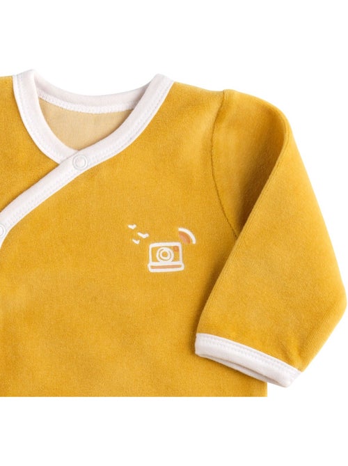 Pyjama bébé à manches longues en velours - SAUTHON - Kiabi