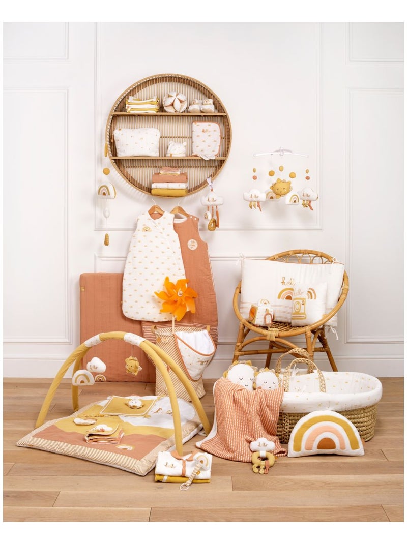 Pyjama bébé à manches longues en velours - SAUTHON Jaune - Kiabi