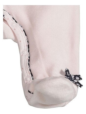 Pyjama bébé à manches longues en velours - SAUTHON