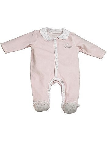 Pyjama bébé à manches longues en velours - SAUTHON