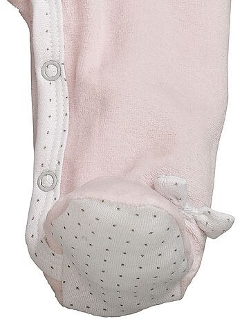 Pyjama bébé à manches longues en velours - SAUTHON