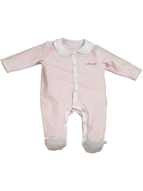 Pyjama bébé à manches longues en velours - SAUTHON - Kiabi