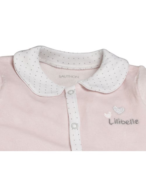 Pyjama bébé à manches longues en velours - SAUTHON - Kiabi