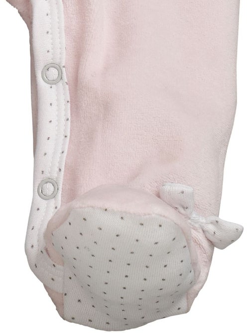 Pyjama bébé à manches longues en velours - SAUTHON - Kiabi