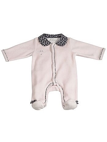 Pyjama bébé à manches longues en velours - SAUTHON