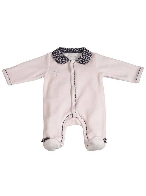 Pyjama bébé à manches longues en velours - SAUTHON - Kiabi