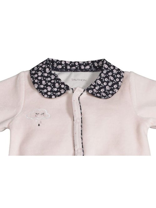 Pyjama bébé à manches longues en velours - SAUTHON - Kiabi