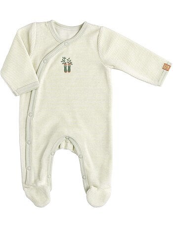 Pyjama bébé à manches longues en velours - SAUTHON