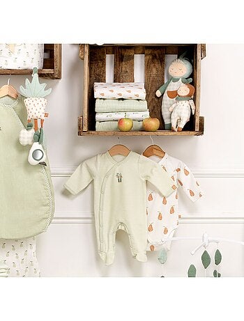 Pyjama bébé à manches longues en velours - SAUTHON