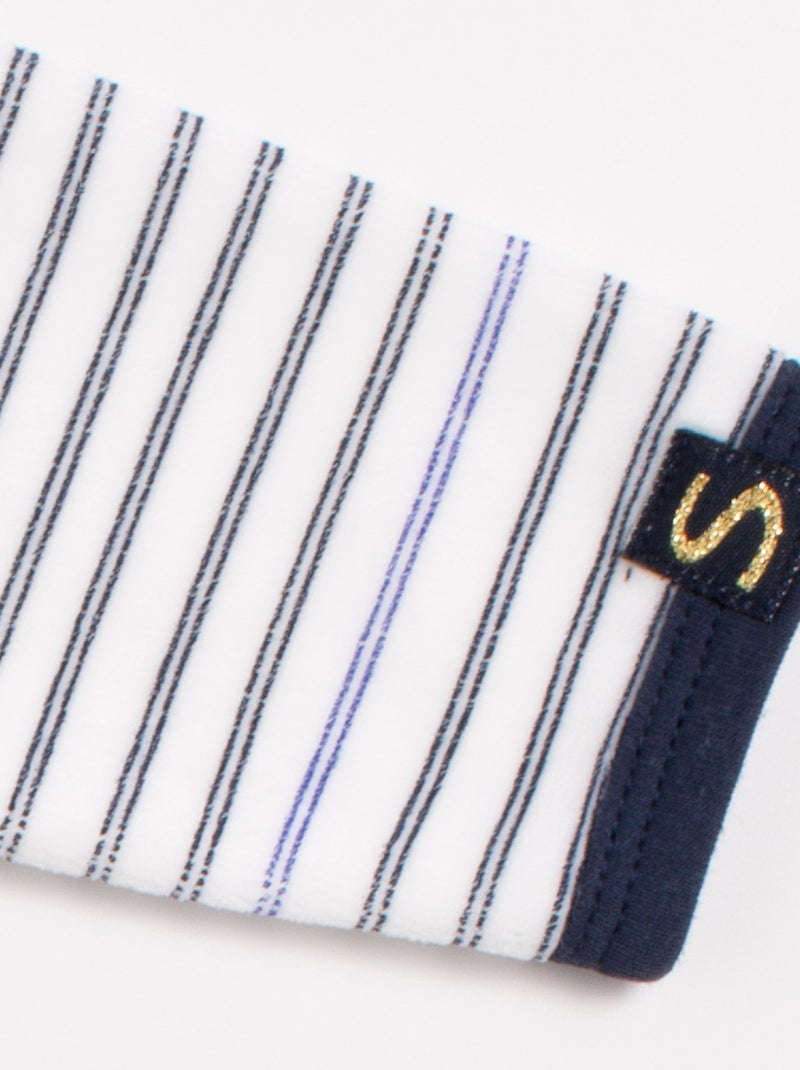 Pyjama bébé à rayures - SAUTHON Blanc Bleu - Kiabi