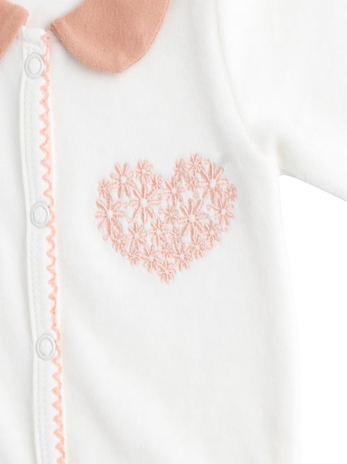 Pyjama bébé avec col en velours - SAUTHON - Kiabi