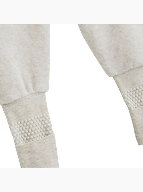 Pyjama bébé avec pieds retroussables en velours pistache - Kiabi Pyjama bébé avec pieds retroussables en velours pistache - Kiabi