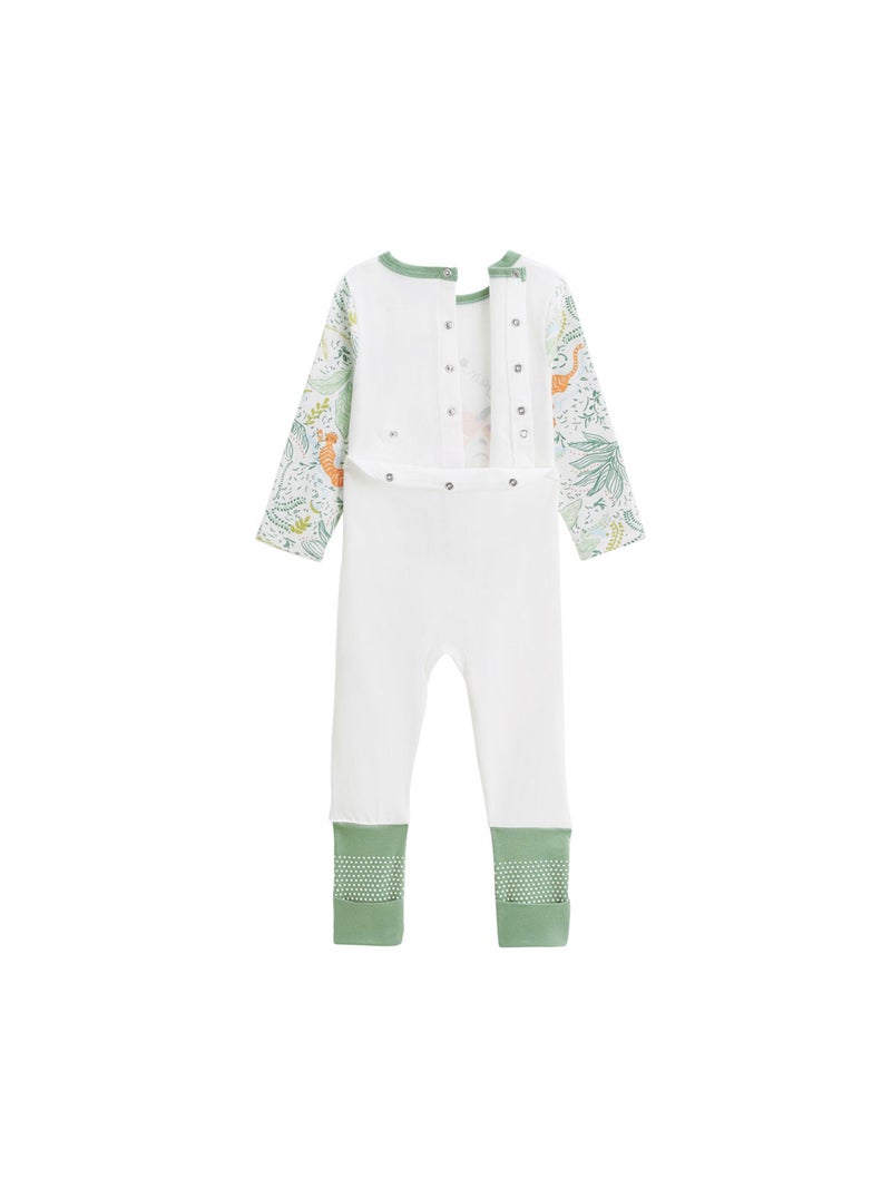 Pyjama bébé avec pieds retroussables Kanha Ecru - Kiabi