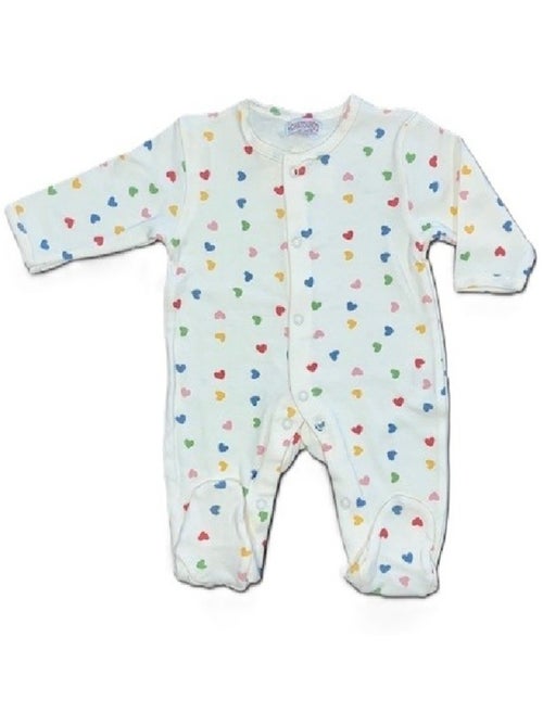 Pyjama bébé coton "COEURS ARC EN CIEL" Les Chatounets - Kiabi
