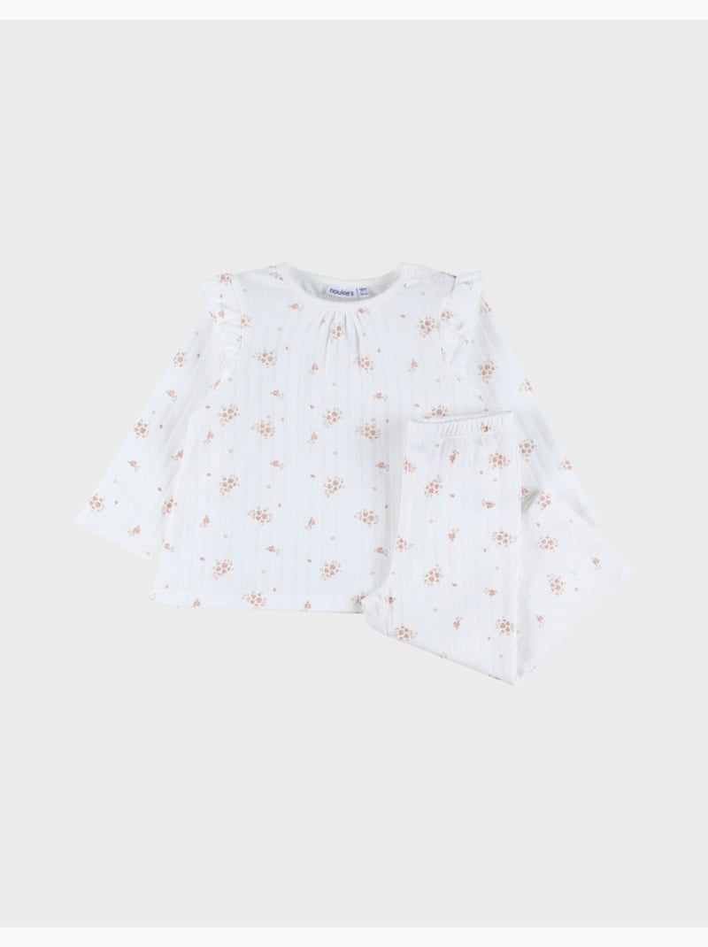 Pyjama bébé, coton fantaisie Noukie's Blanc - Kiabi