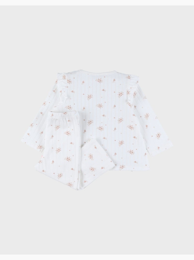Pyjama bébé, coton fantaisie Noukie's Blanc - Kiabi