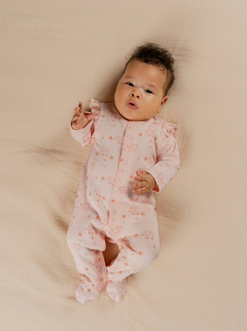 Pyjama bébé, Coton fantaisie Noukie's Rose - Kiabi