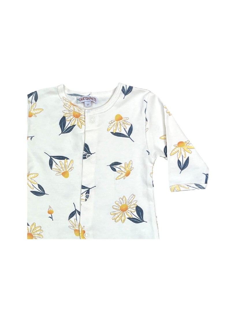 Pyjama bébé Coton Fleurs Les Chatounets Blanc - Kiabi