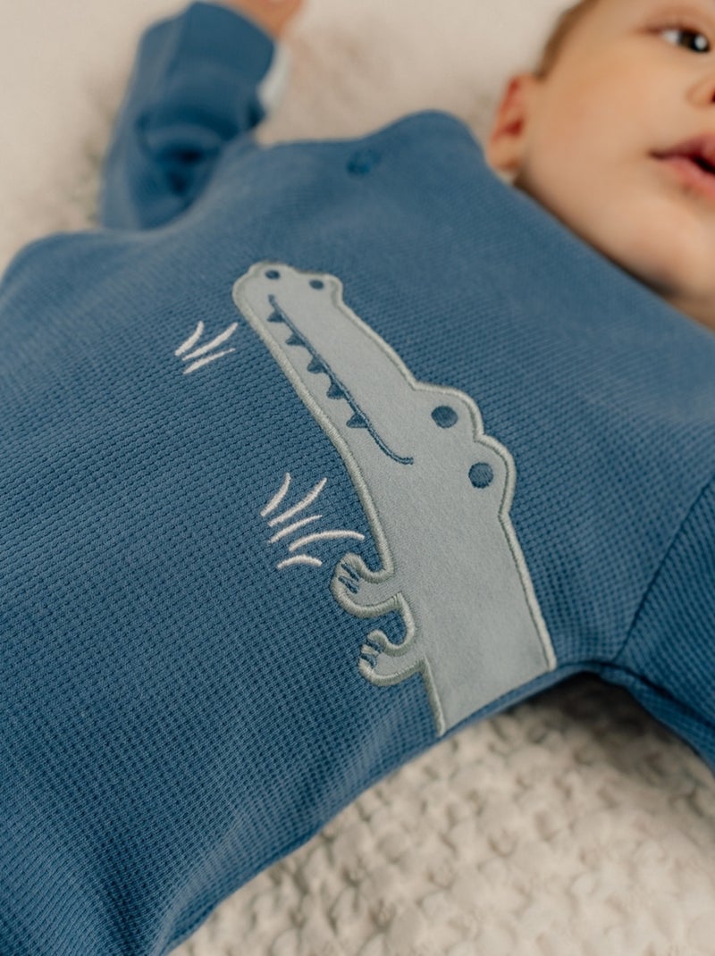 Pyjama bébé, Coton Gaufré Noukie's Bleu - Kiabi