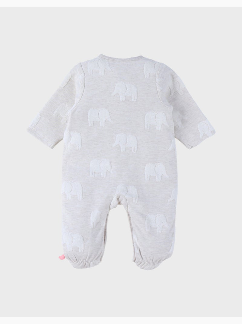Pyjama bébé, coton jacquard noukie's Beige - Kiabi