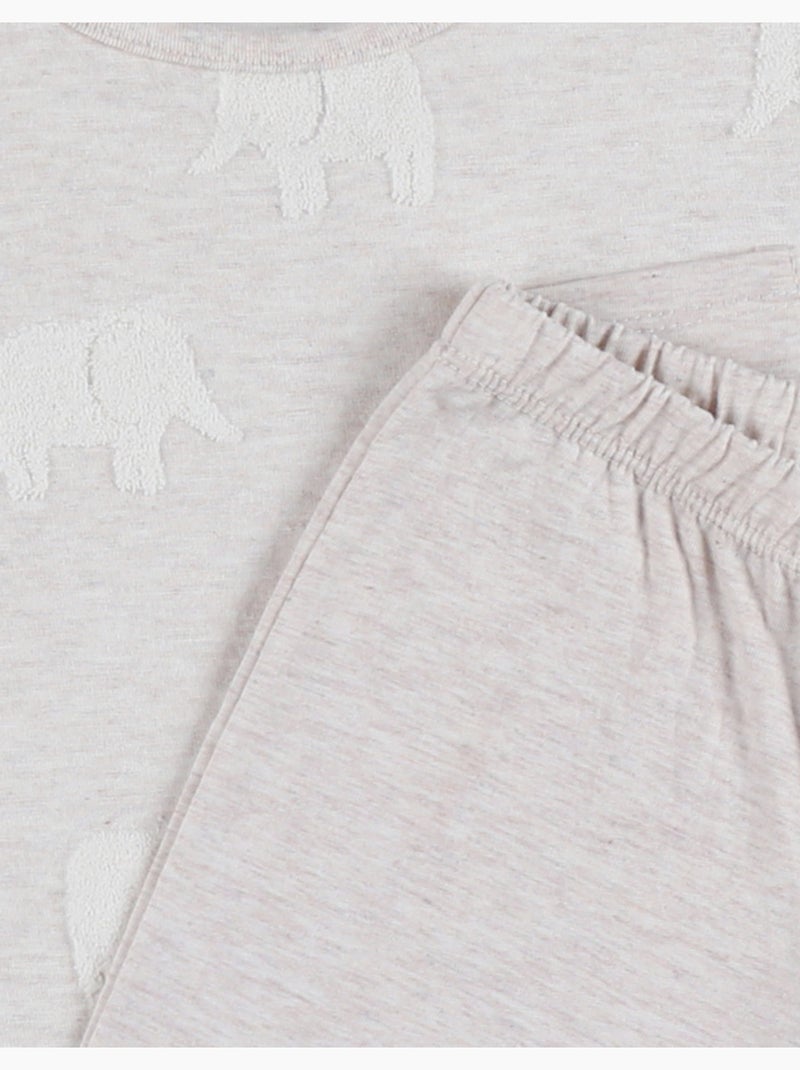 Pyjama bébé, coton jacquard Noukie's Beige - Kiabi