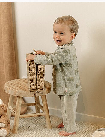Pyjama bébé, coton jacquard Noukie's