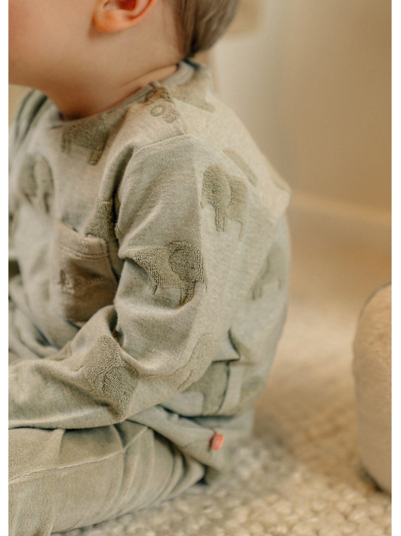Pyjama bébé, coton jacquard Noukie's Vert - Kiabi