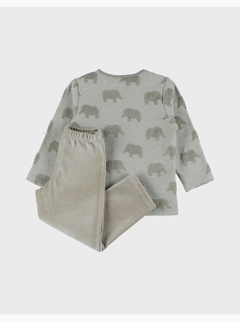 Pyjama bébé, coton jacquard Noukie's Vert - Kiabi