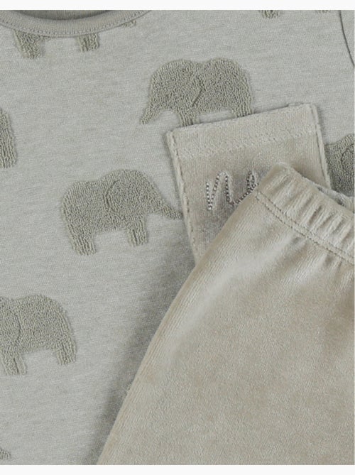 Pyjama bébé, coton jacquard Noukie's - Kiabi Pyjama bébé, coton jacquard Noukie's - Kiabi