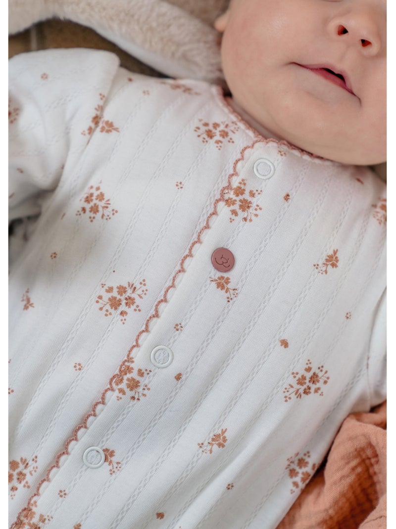 Pyjama bébé, coton pointelle Noukie's Blanc - Kiabi
