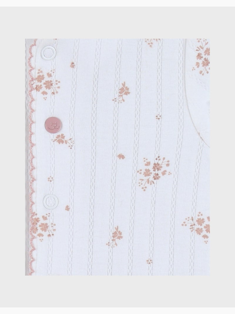 Pyjama bébé, coton pointelle Noukie's Blanc - Kiabi