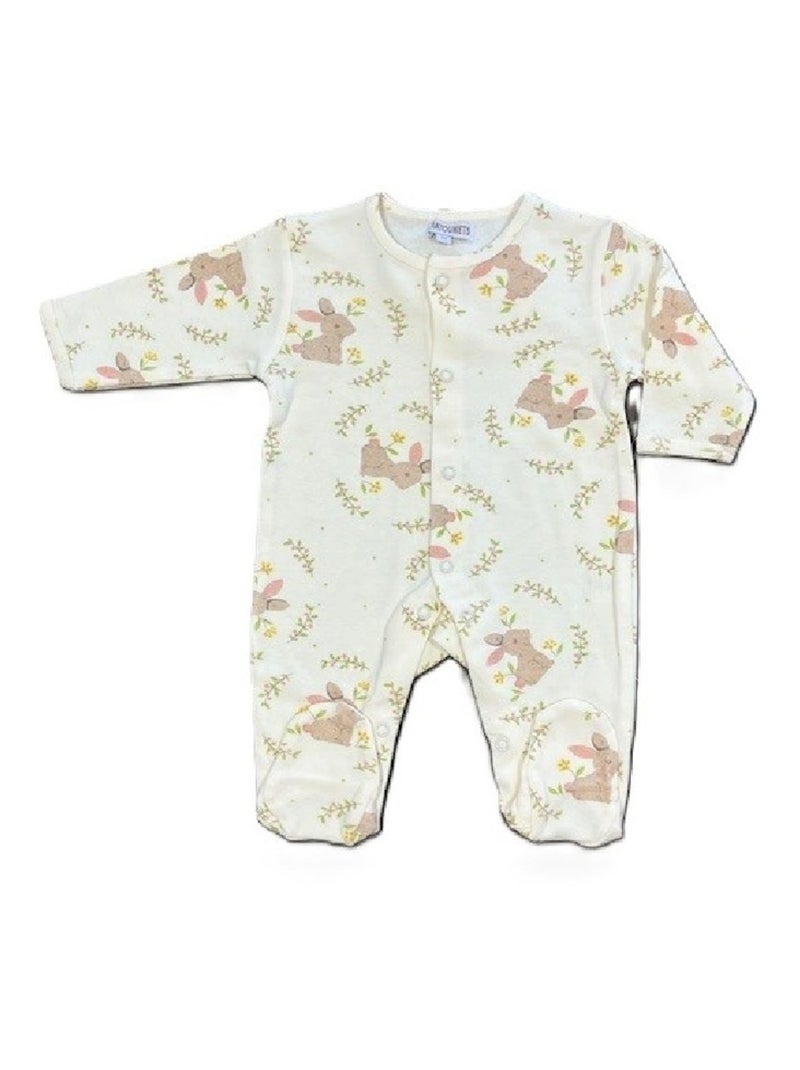 Pyjama bébé coton "PRINTEMPS" Les Chatounets Beige - Kiabi