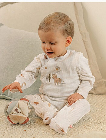 Pyjama bébé, coton structuré Noukie's