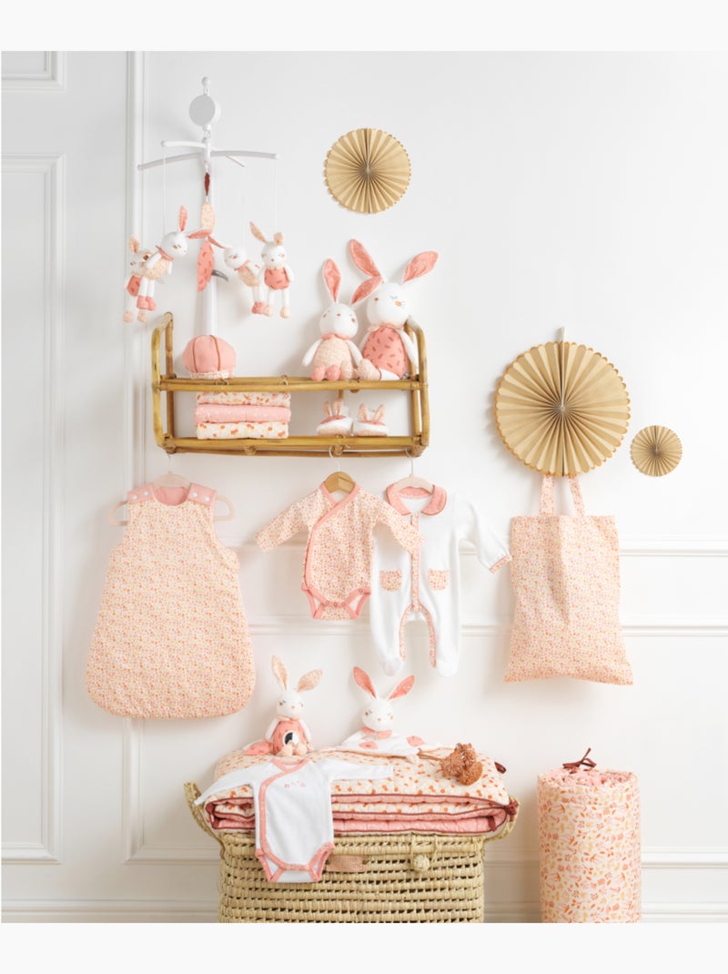 Pyjama bébé en coton - SAUTHON Blanc Rose - Kiabi