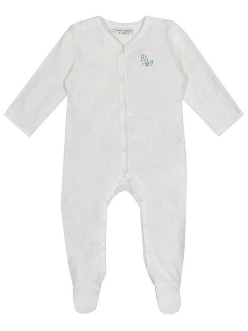 Pyjama Bébé en Coton Bio Blanc - Kiabi