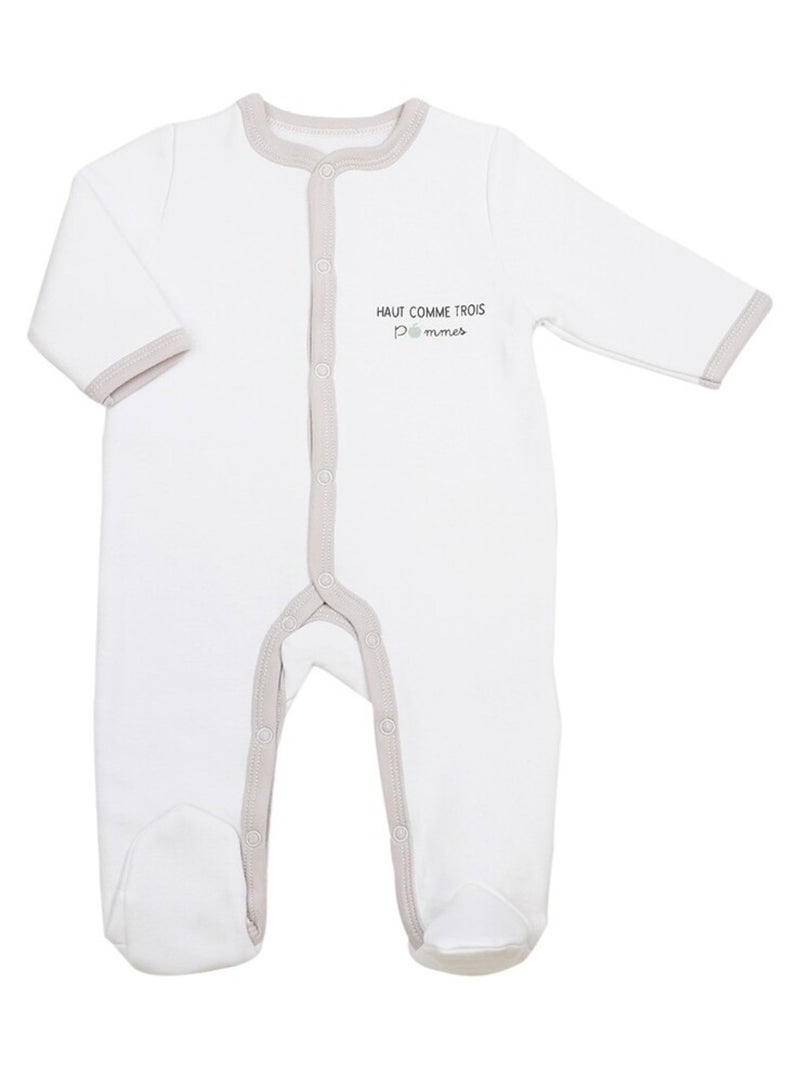 Pyjama bébé en molleton Blanc - Kiabi