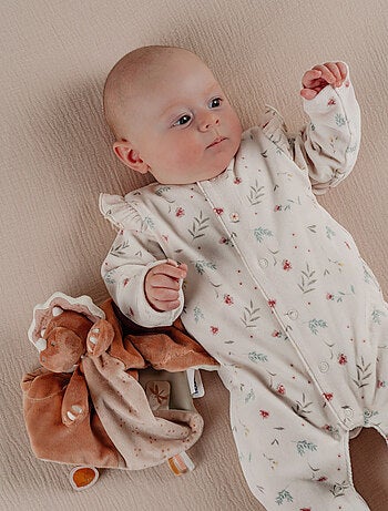 Pyjama bébé en velours à fleurs et à volants Noukie's